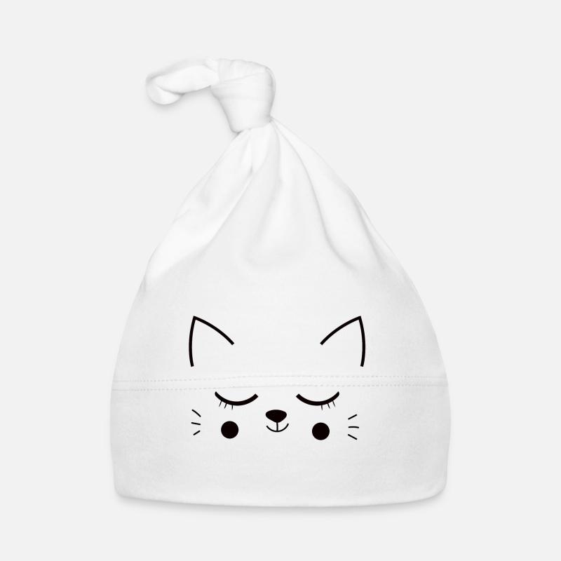 Tête de chat chat Bonnet bio Bébé
