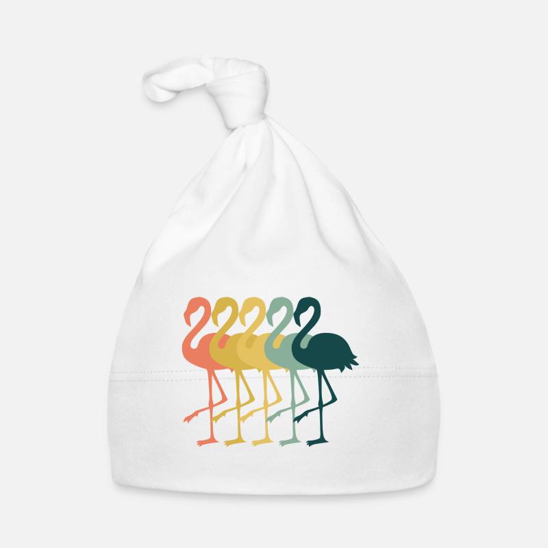 Flamingo Retro Baby Bio-Mütze