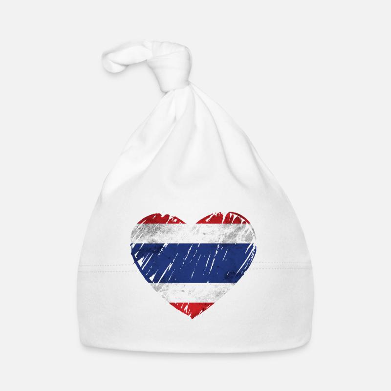 Thailand Flag Organic Baby Cap