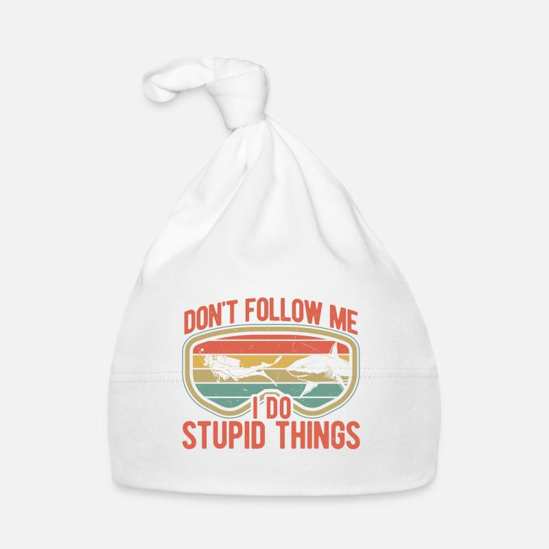 Dont Follow Me I Do Stupid Things Diver Scuba Divi Baby Bio-Mütze