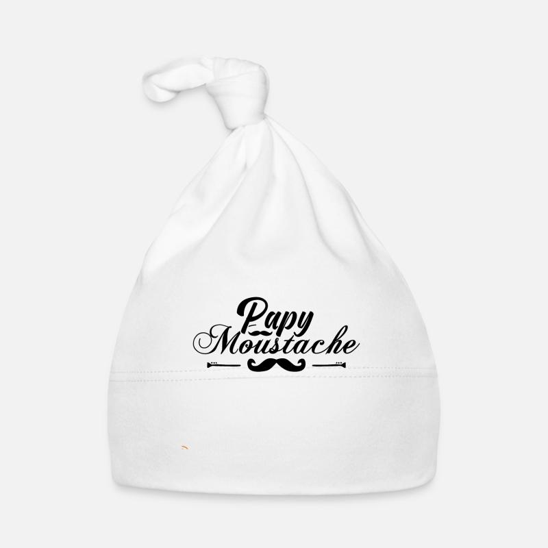 papy moustache, Idée cadeau d'élégance. Bonnet bio Bébé