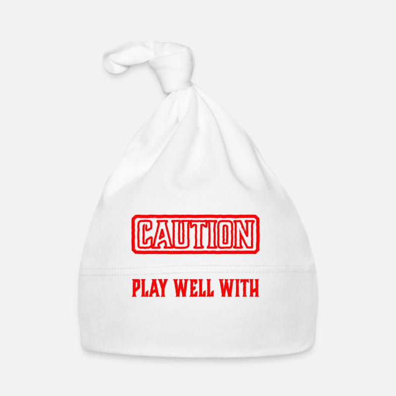 Caution Does Not Play Well With Others 67 Organic Baby Cap