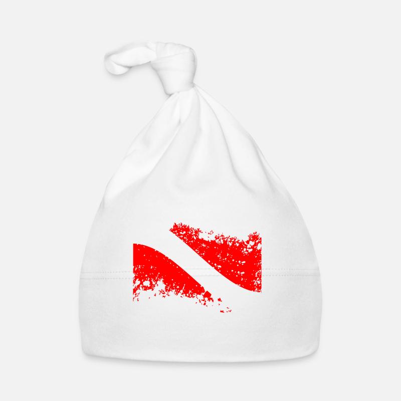 flaming diving flag Organic Baby Cap