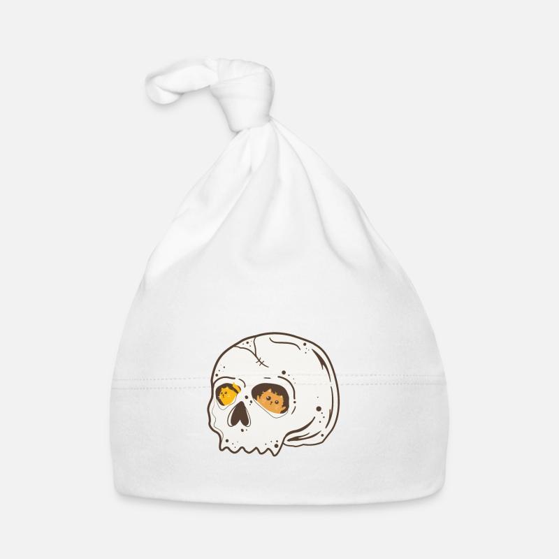 Cat In A Skull Kitty Skeleton Cat Lover Organic Baby Cap