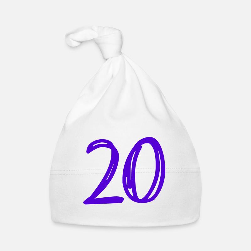 20 ANS. 20e ANNIVERSAIRE. ANNIVERSAIRE 20 ANS. 20 Bonnet bio Bébé