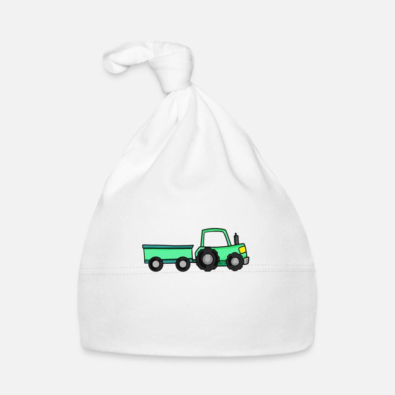Tractor with trailer Organic Baby Cap