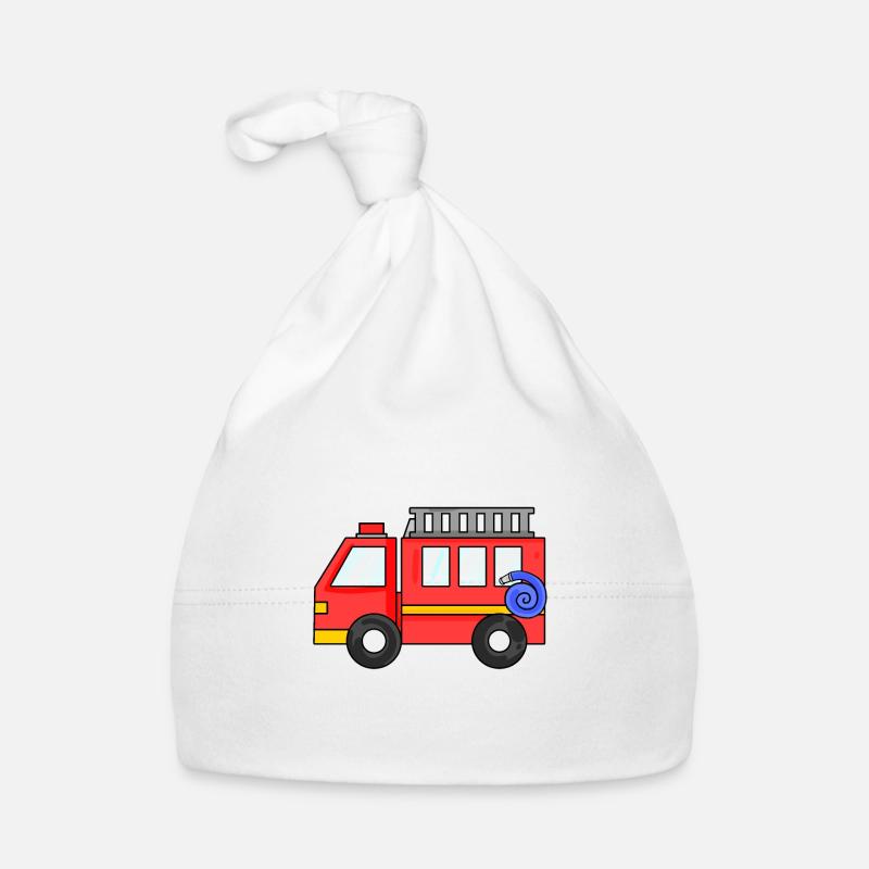 Fire Brigade Car Organic Baby Cap