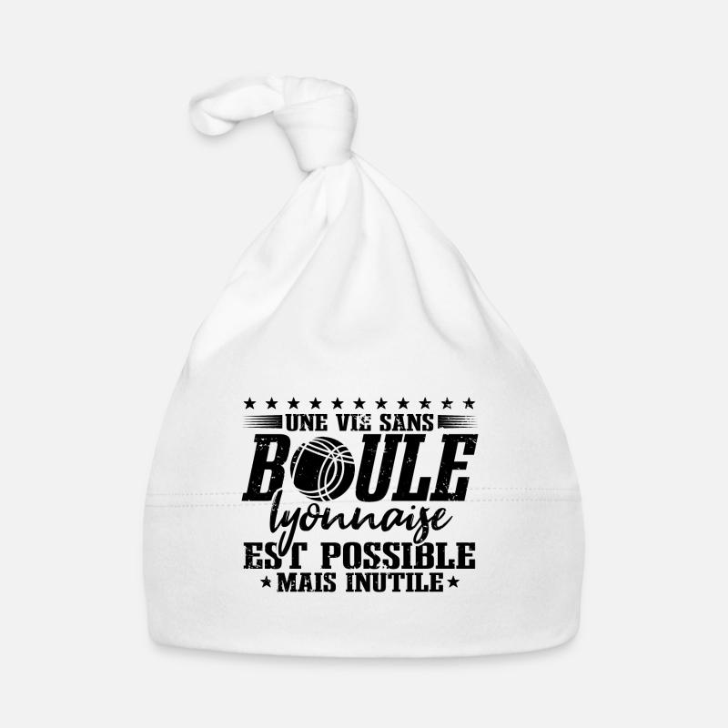 Une Vie Sans Boule Lyonnaise - Bonnet bio Bébé - blanc