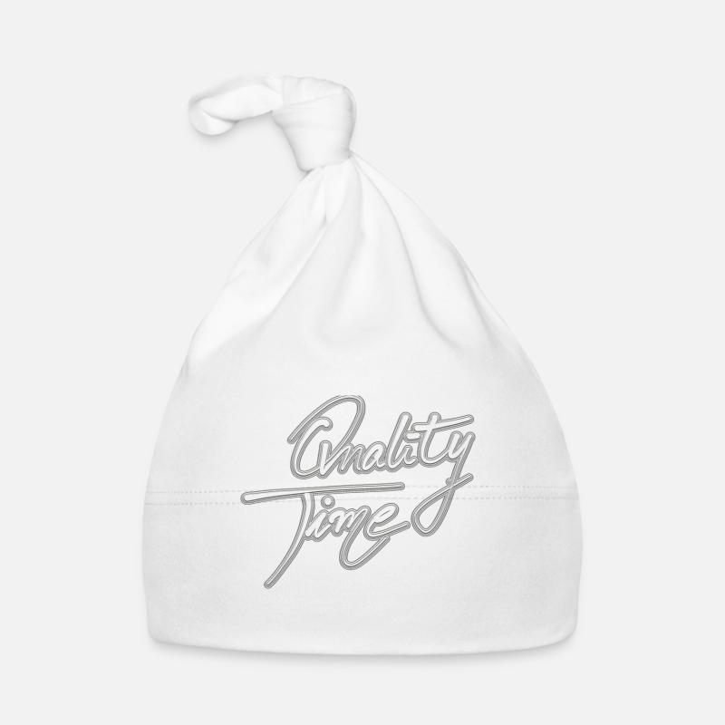 Quality Time Calligraphy Minimalism Organic Baby Cap