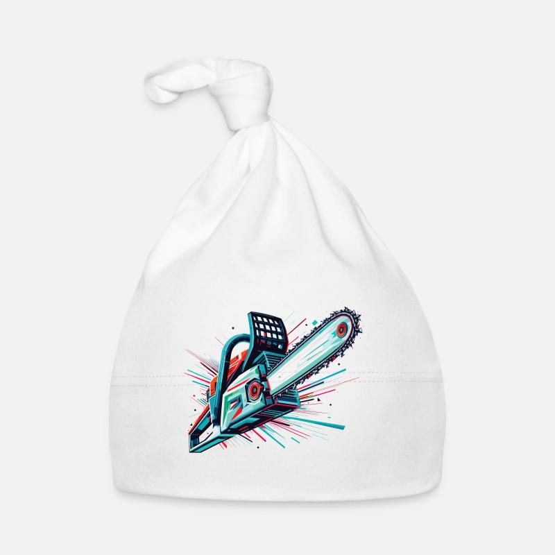 Vector Polygon Chainsaw Organic Baby Cap
