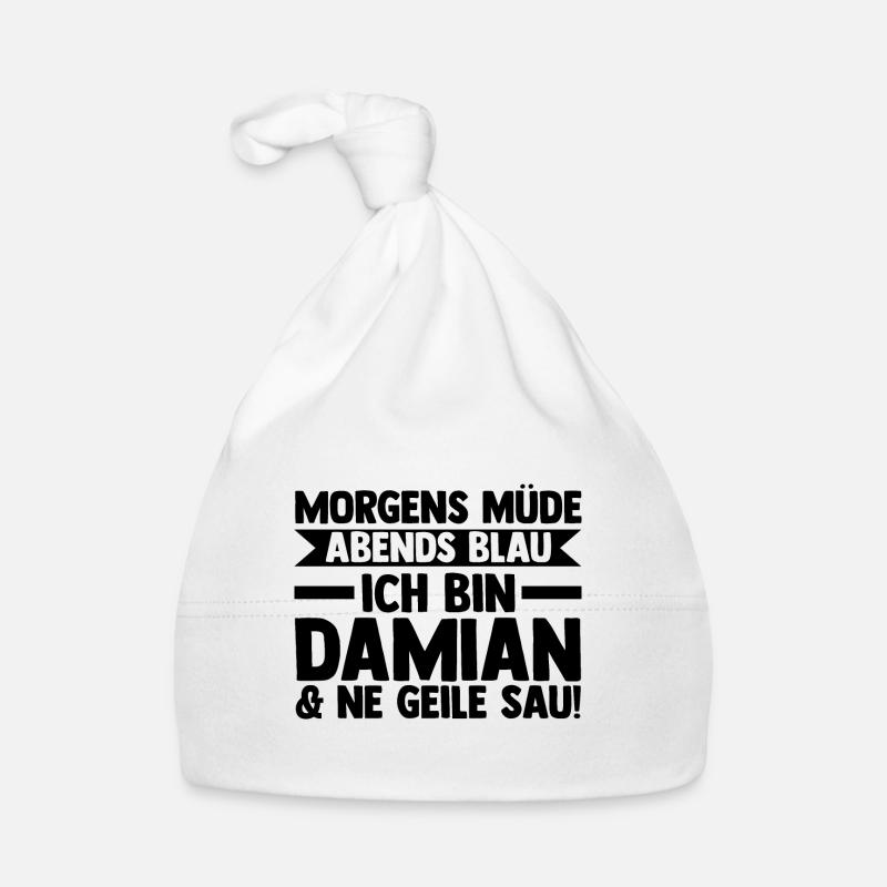First name Damian Organic Baby Cap