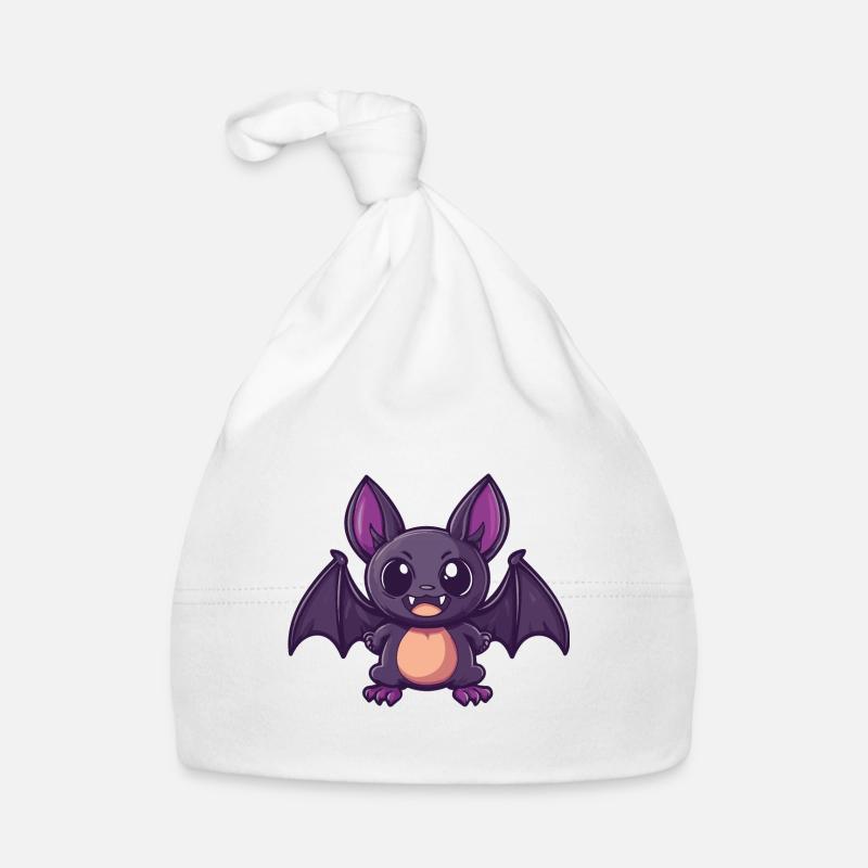 Fledermaus Halloween Lustig Comic Baby Bio-Mütze