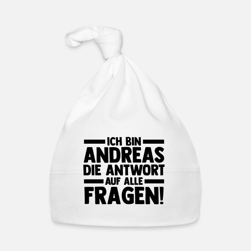 First name Andreas Organic Baby Cap