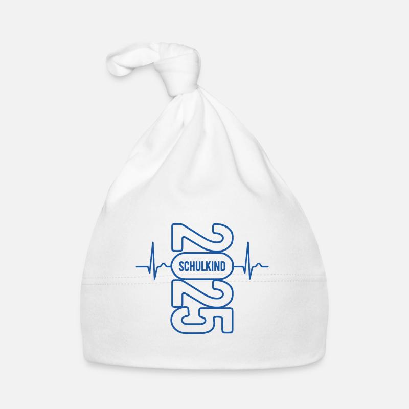 Schulkind 2025 - EKG - Puls - Einschulung Baby Bio-Mütze