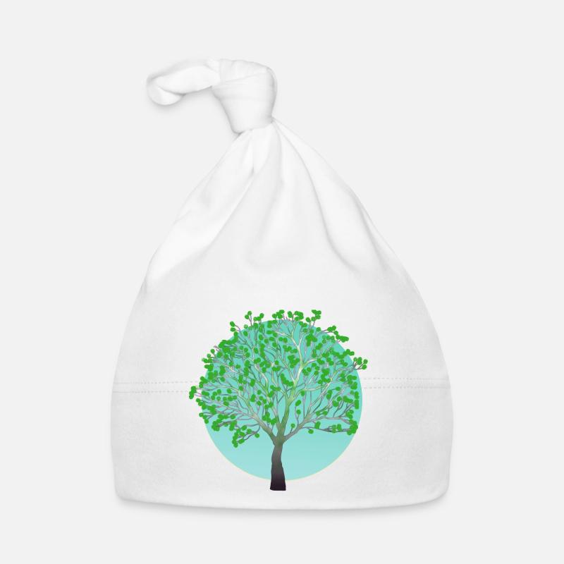 Green tree in spring Organic Baby Cap