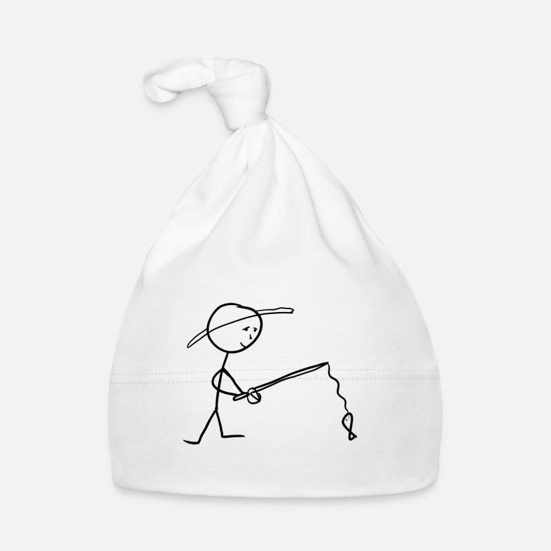 Pêcheur dessin pêcheur - Bonnet bio Bébé - blanc