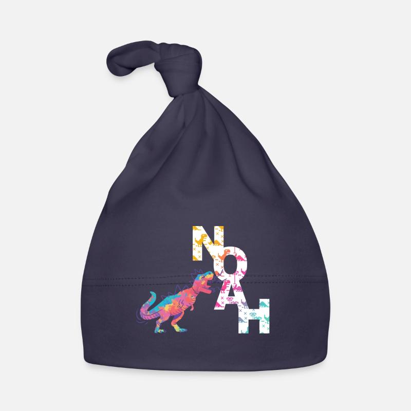 Noah - Beautiful boy name with cool dinosaurs Organic Baby Cap