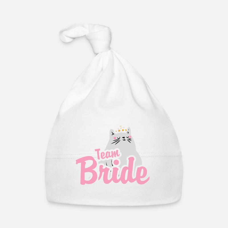 Team Bride Cat Engagement Bachelor Party Organic Baby Cap