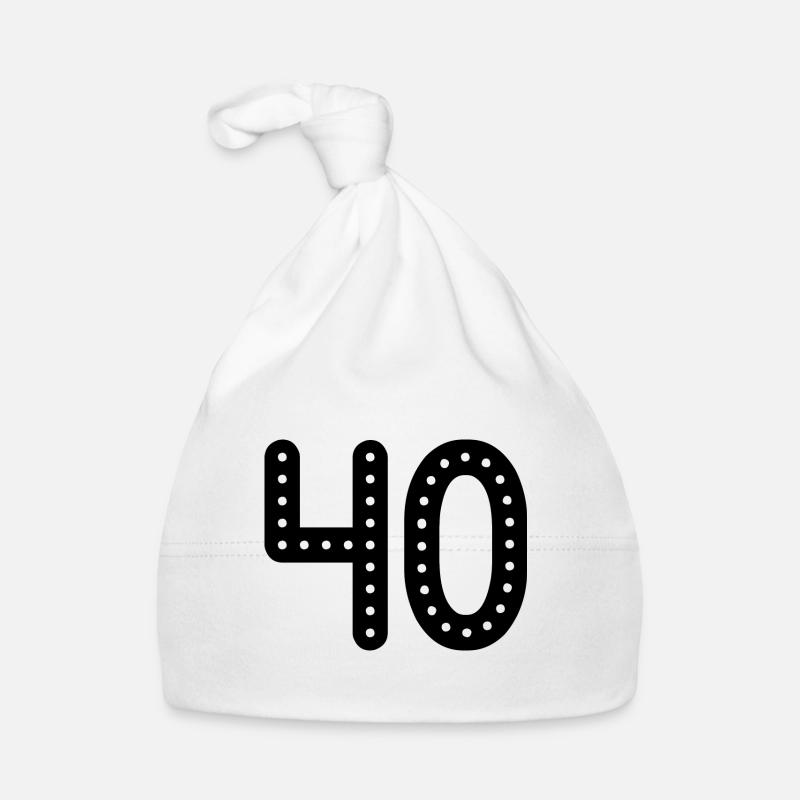 40 YEARS. 40th ANNIVERSARY. ANNIVERSARY 40 YEARS. 40 Organic Baby Cap