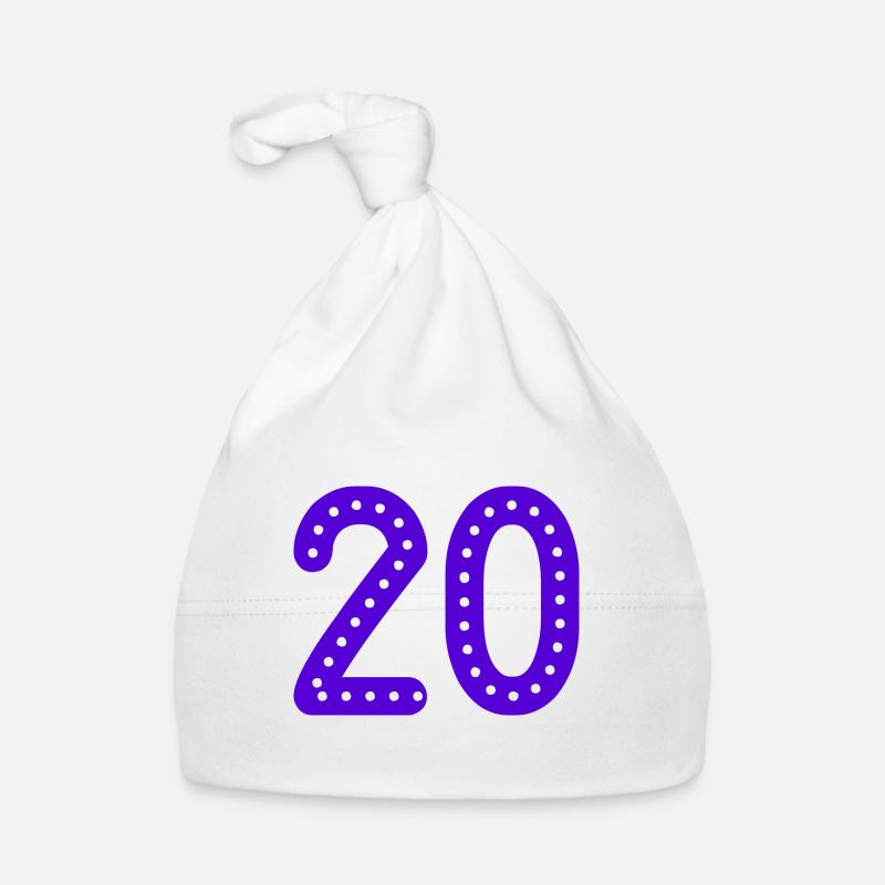 20 ANS. 20e ANNIVERSAIRE. ANNIVERSAIRE 20 ANS. 20 Bonnet bio Bébé