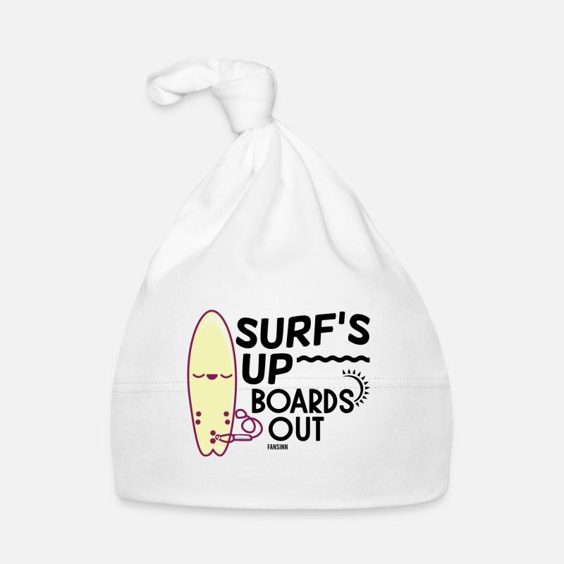 cooles Surfbrett Baby Bio-Mütze