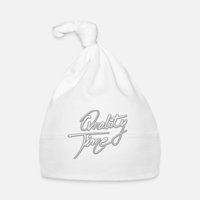 Quality Time Calligraphy Minimalism Organic Baby Cap