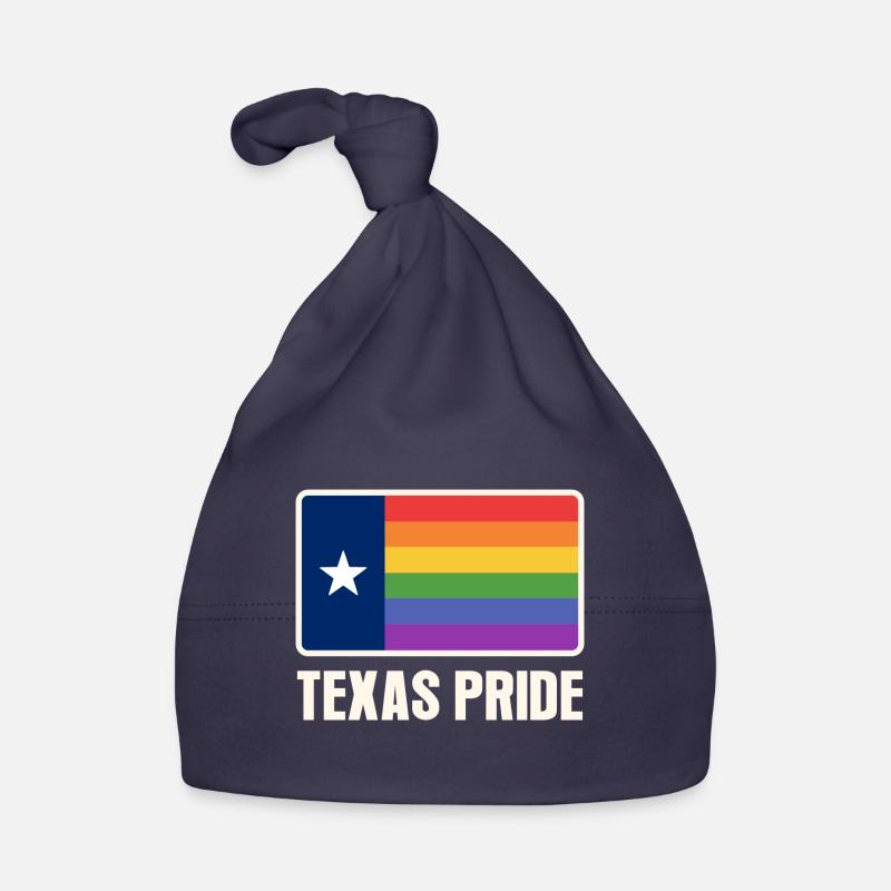 Rainbow Texas flag design for LGBT+ Texans Organic Baby Cap