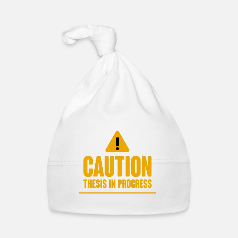 Caution Thesis In Progress 2 Organic Baby Cap