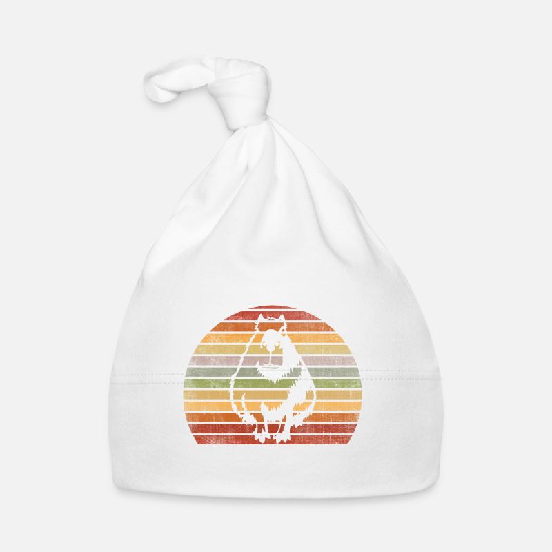 Retro Capybara Vintage Cochon d’eau rongeur Bonnet bio Bébé