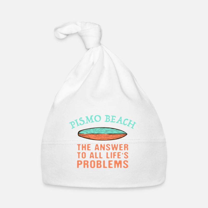 Pismo Beach Answer To All Life's Problems Surfing Baby Bio-Mütze