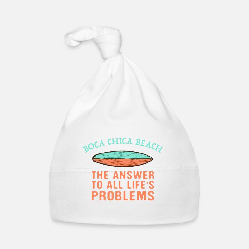Boca Chica Beach Answer To All Life's Problems Organic Baby Cap