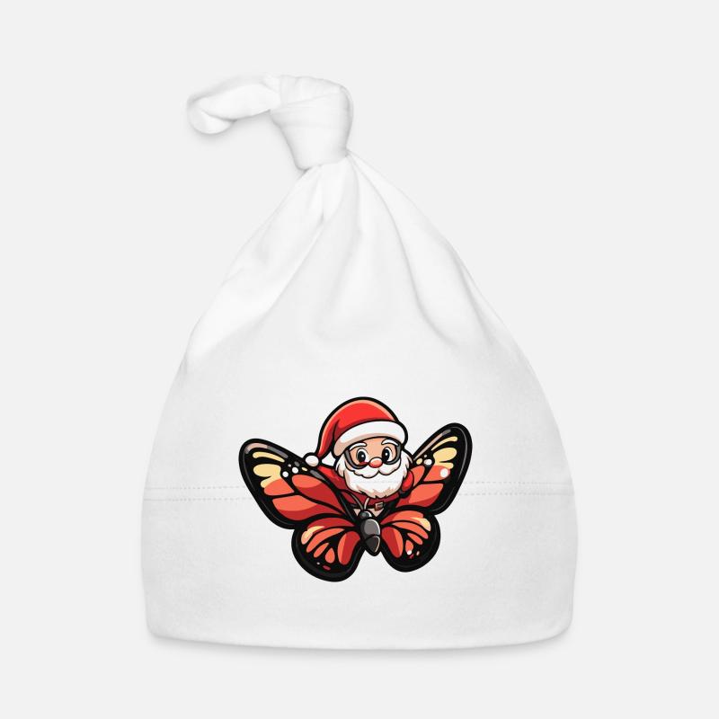 Papillon Père Noël Dessin animé Bonnet bio Bébé