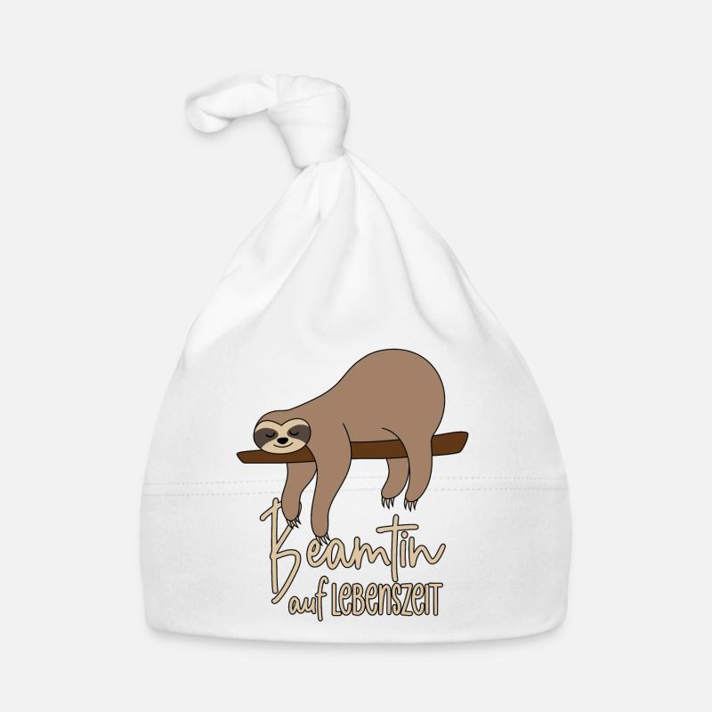 Faultier Beamtin auf Lebenszeit Baby Bio-Mütze