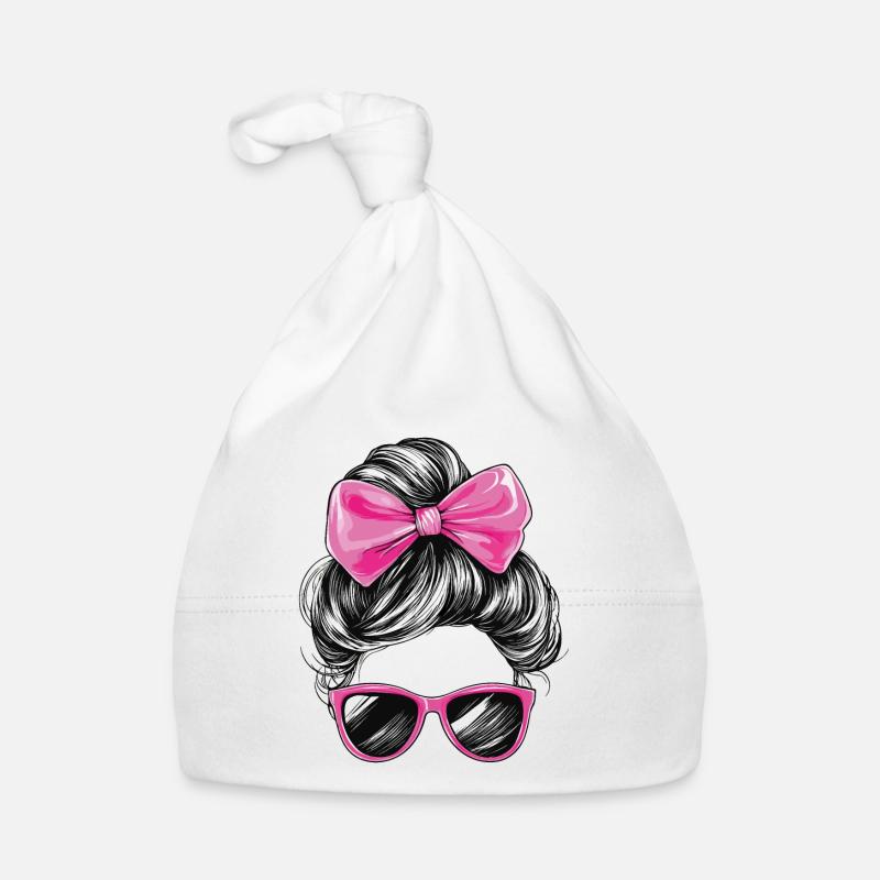 Frau Sonnenbrille Haare Schleife Mädchen Cool Chic Baby Bio-Mütze