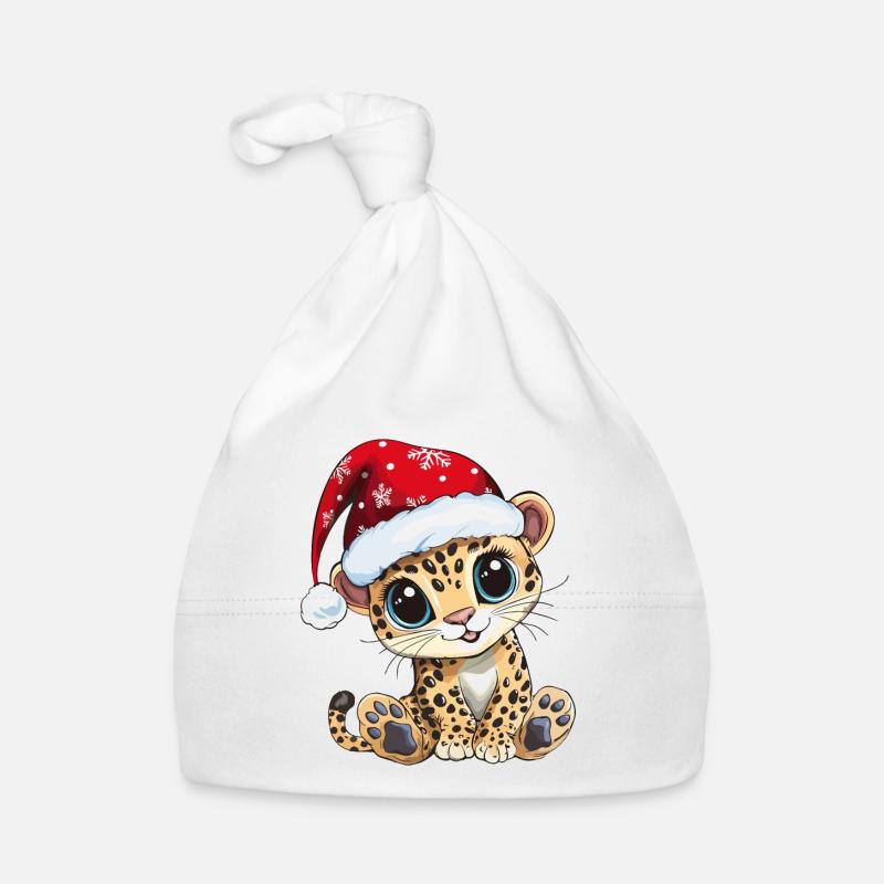 Léopard Noël Mignon Noël mignon Bonnet bio Bébé