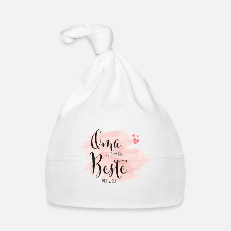 Grand-mère Tu es la meilleure du monde - Bonnet bio Bébé - blanc