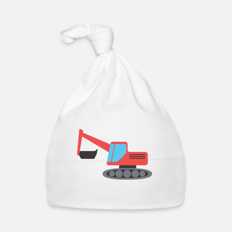 Bagger - Baby Bio-Mütze - Weiß