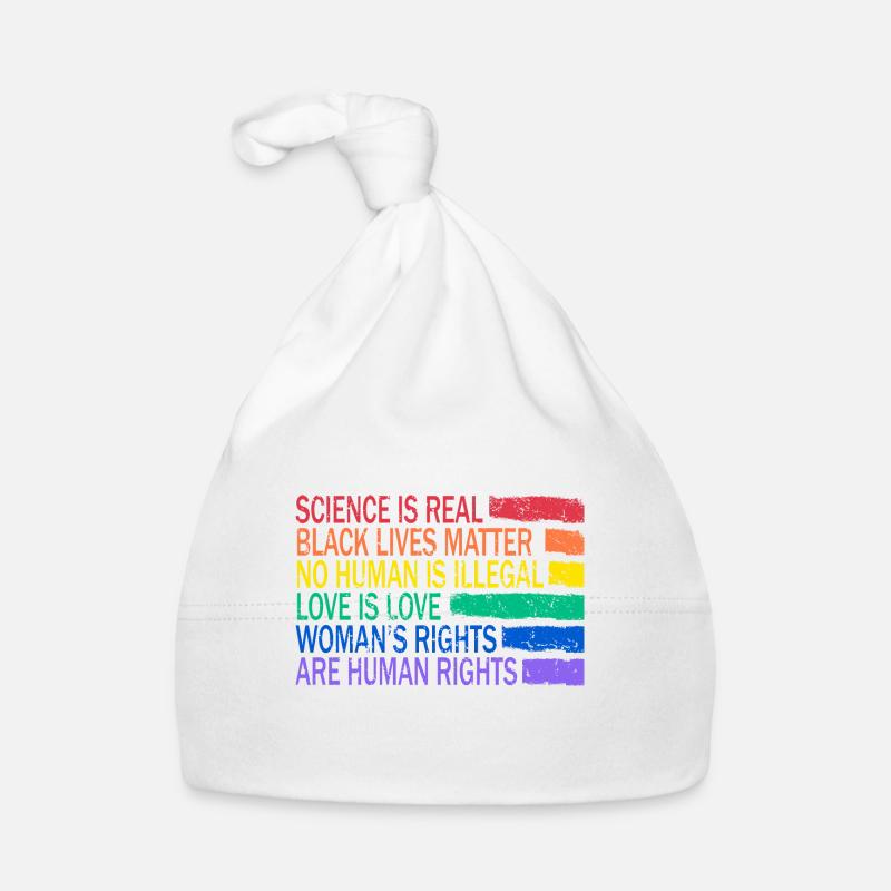 Rainbow Regenbogen Lesbe Pride LGBTQ Kleidung Mann Baby Bio-Mütze