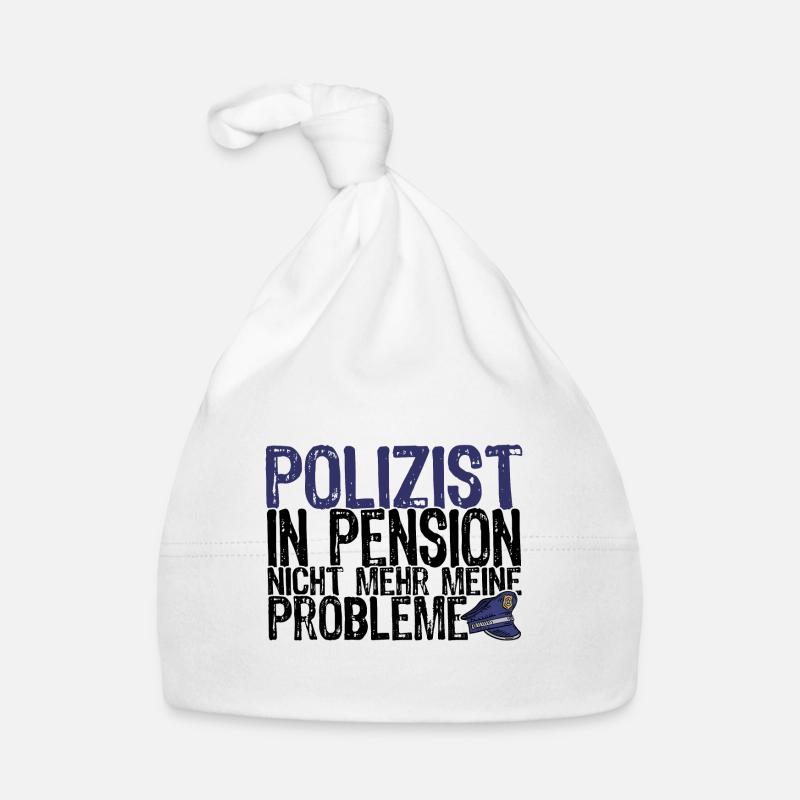 Polizist In Pension Polizei Abschiedsgeschenk Baby Bio-Mütze