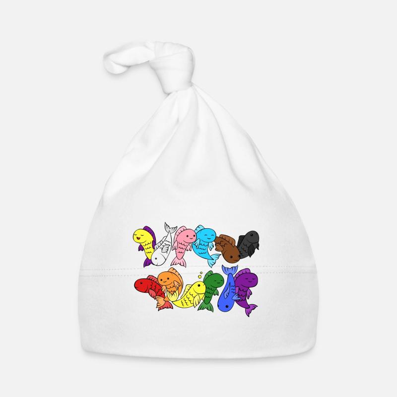 Pride Progress Flag Poissons Egalité Bonnet bio Bébé