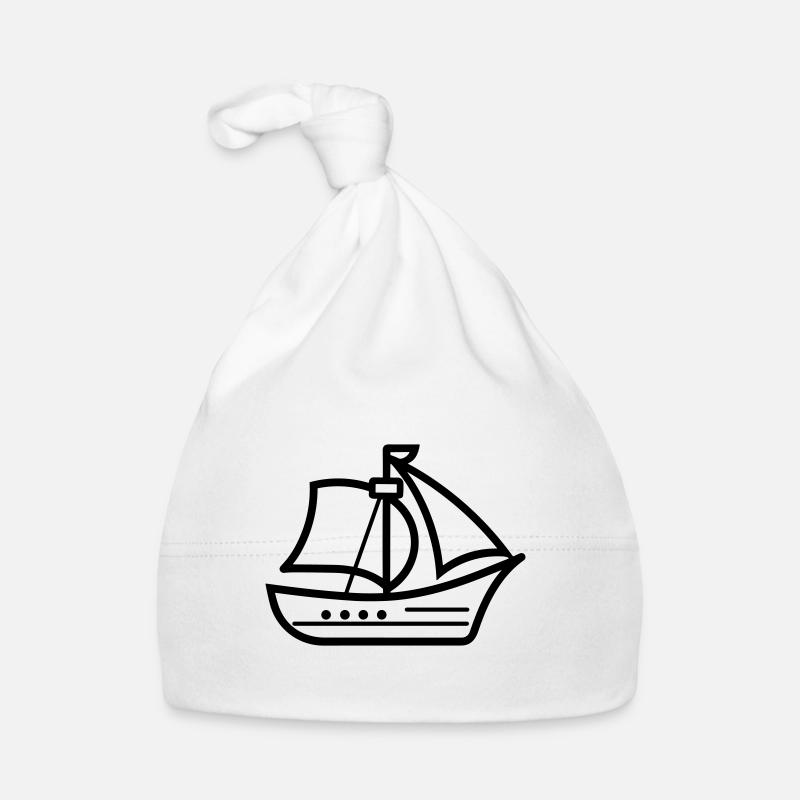 pirate ship Organic Baby Cap