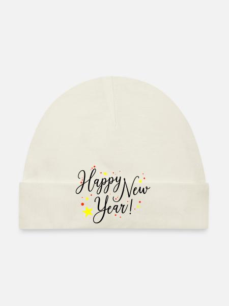Happy New Year New Year New Year's Eve - Organic Baby Cap - white - Front