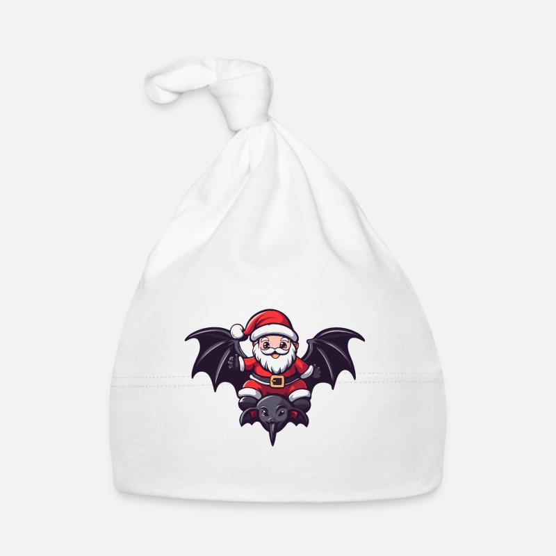 Fledermaus Weihnachtsmann Cartoon Baby Bio-Mütze