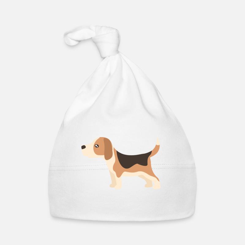 beagle - Bonnet bio Bébé - blanc