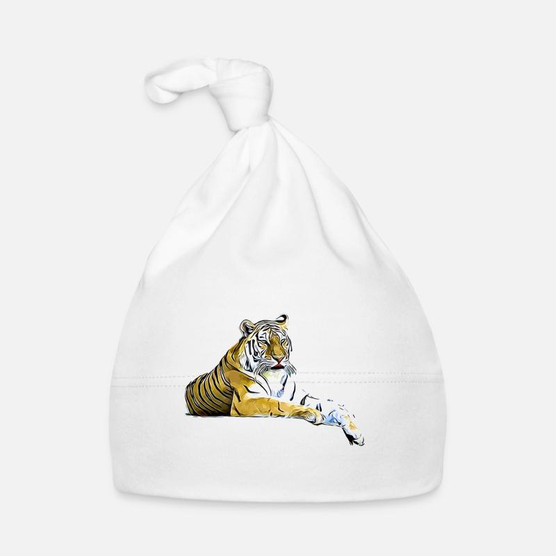 Tiger big cat gift idea, present Organic Baby Cap