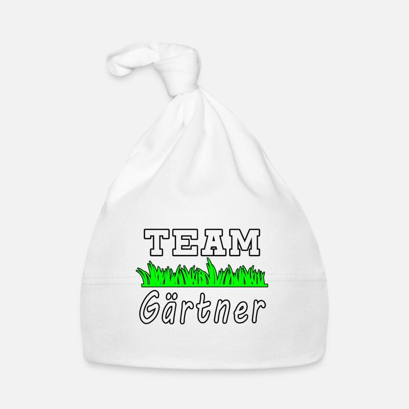 Team Gärtner - Baby Bio-Mütze - Weiß