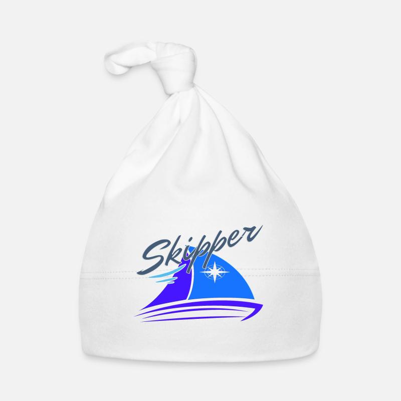 Skipper Segelboot Segler Boot Kapitän Geschenk Baby Bio-Mütze