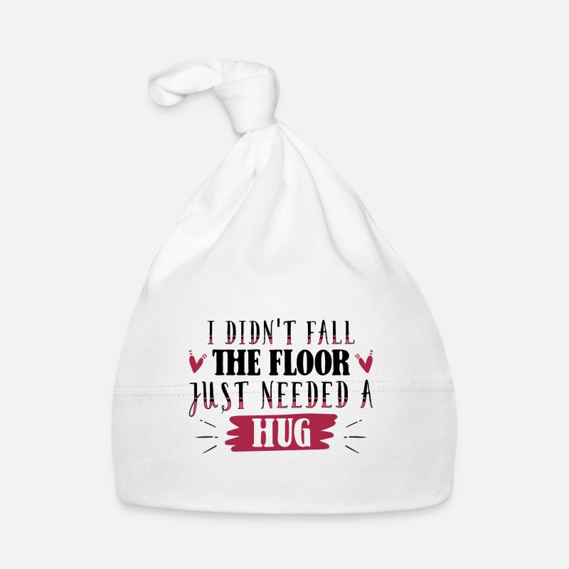 I didn't fall, the floor just needed a hub Baby Bio-Mütze