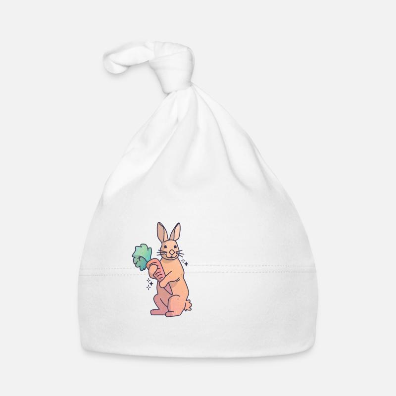 healthy rabbit carrot vegan gift Organic Baby Cap