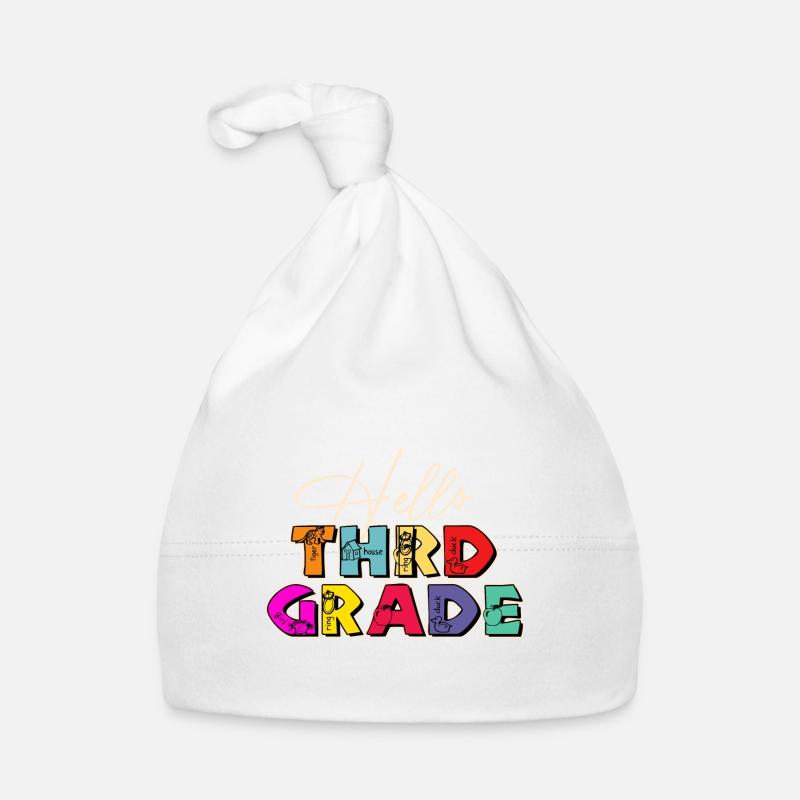 Teacher Hello Third Grade Organic Baby Cap